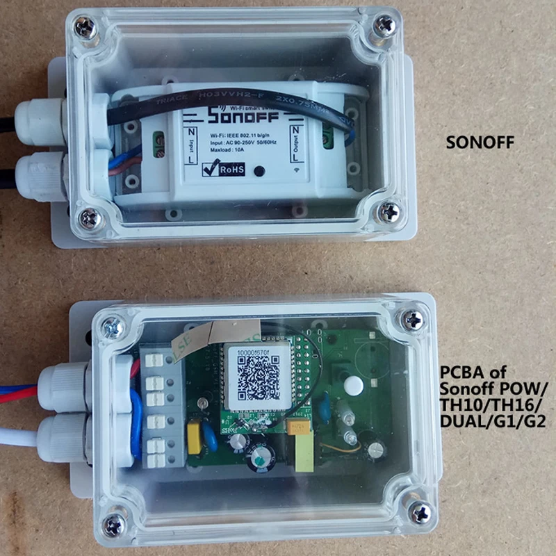 Водонепроницаемый распределительный бокс Sonoff IP66 водонепроницаемый корпус с