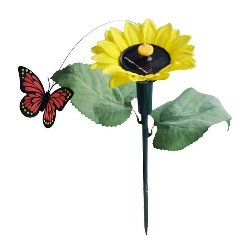 Sunflower Butterfly Солнечные бабочки колья Вибрация солнечные бабочки птицы Кол декоративные садовые колья украшения для двора, сада, газона Декор - Цвет: Sunflower Butterfly