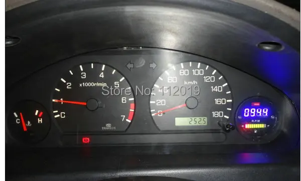 Универсальный 2 функции 12 в автомобильный мотоцикл датчик мазута Тахометр светодиодный индикатор уровня масла