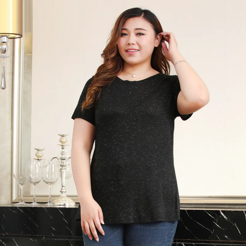 Большие размеры 10XL 8XL 6XL 4XL Женская летняя футболка с коротким рукавом модная
