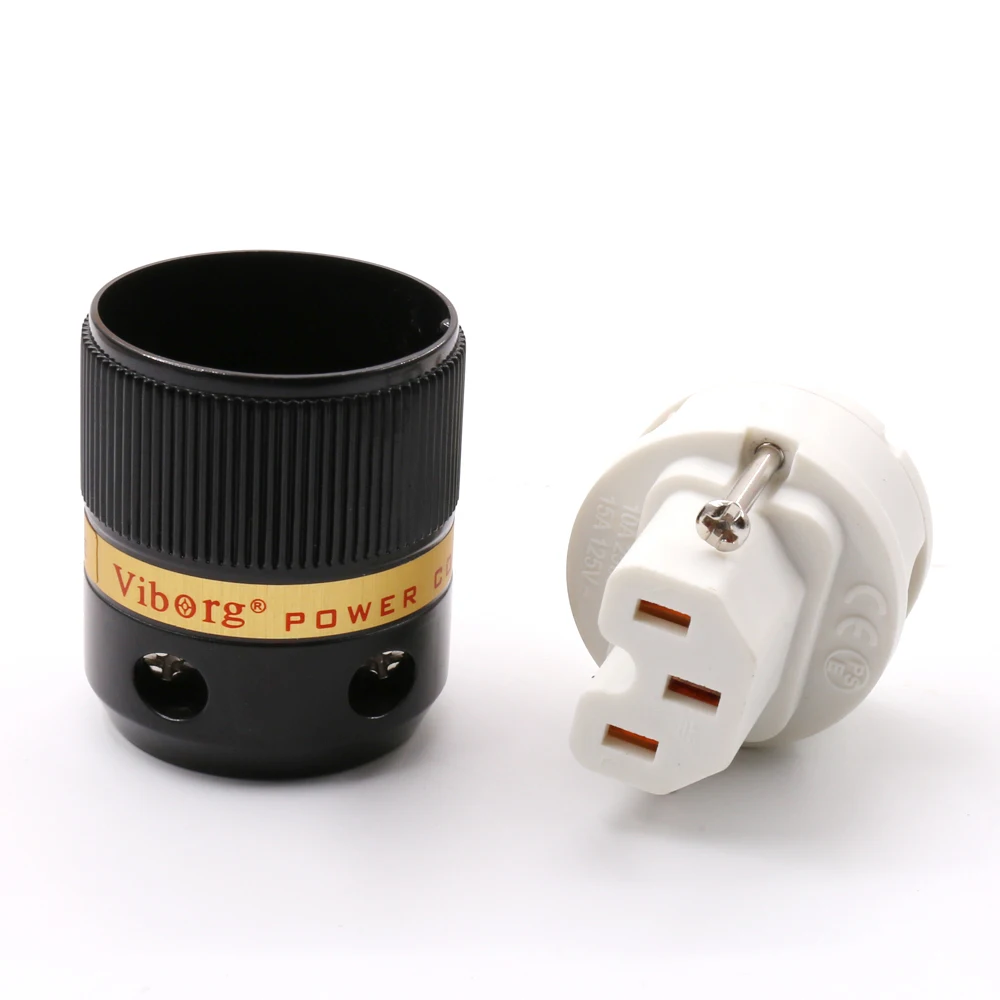 100 шт. Viborg VF535 99.998% Красный медный IEC Женский штекер HIFI аудио разъем для DIY шнуров
