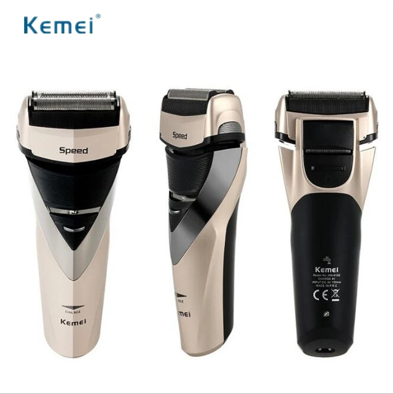 Новая мода Kemei Перезаряжаемые Бритвы электробритвы Triple Blade бритья