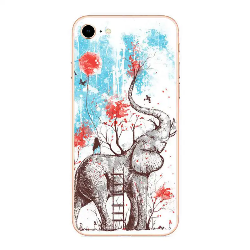 Мягкие силиконовые чехлы для телефонов Kulia Tribal Tattoos Elephants iPhone 6 6S 7 8 plus 5S SE X Capinha |