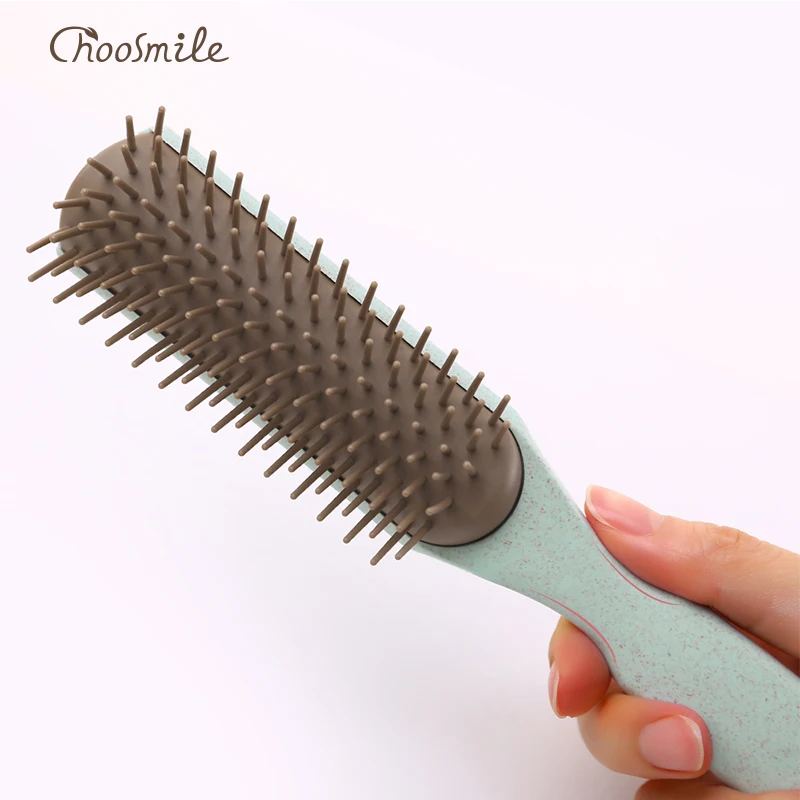 

Choosmile Hair Styling Brush Wheat Straw Detangle Hairbrush Salon Hairdressing Straight Curly Hair Comb Tangle Free Hair Brush