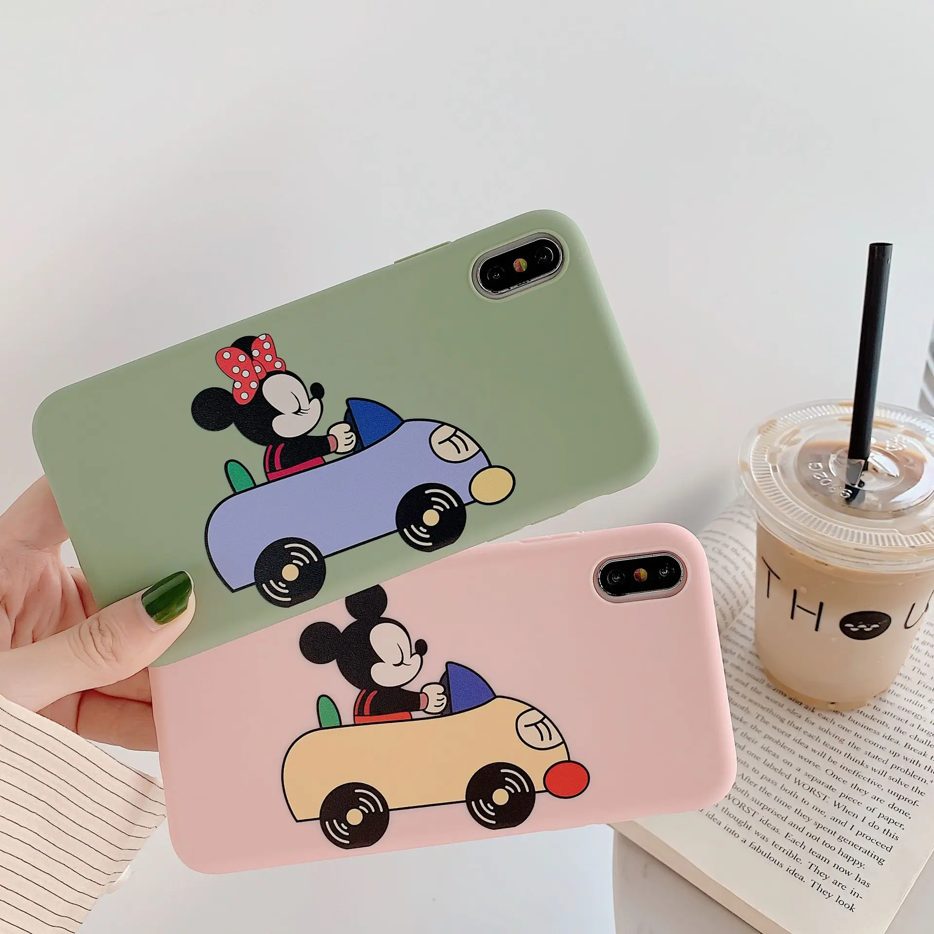 Милый Зеленый Кактус в горшке пара чехол для iPhone XR X 7 XS Max 6 6S 8 Plus Мягкий ТПУ