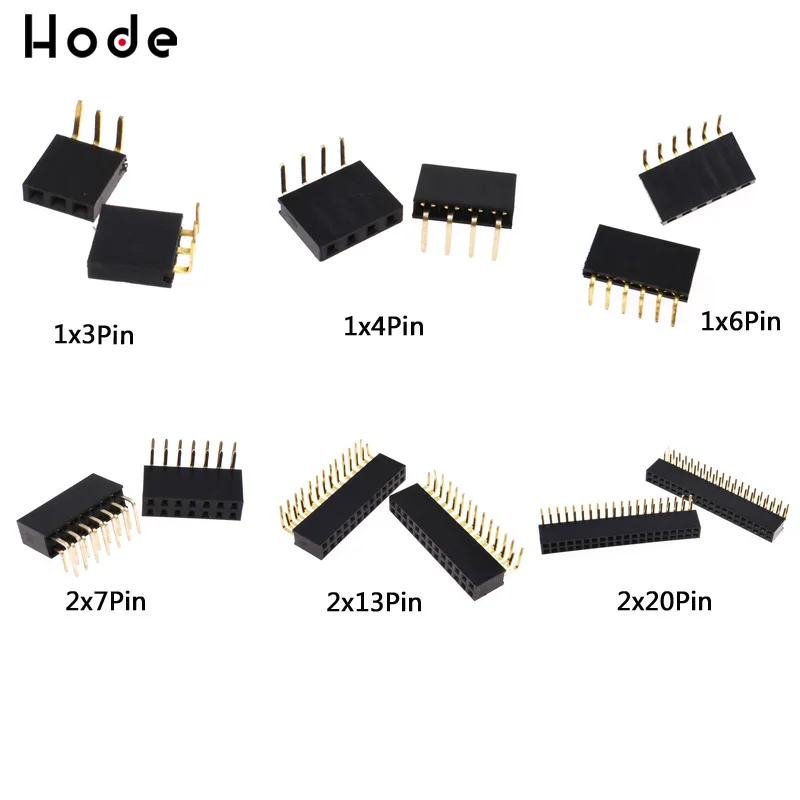 10 шт. 1X3 1X4 1X6 2X7 2X13 2X20 контактный Однорядный/двухрядный штекер/гнездо 2,54 мм хрупкий штырьковый разъем под прямым углом гибкая лента