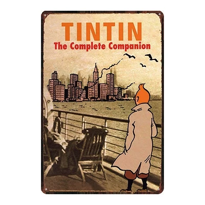 DU2233 Tintin мультфильм жестяная вывеска металлическая тарелка потертый шик железная живопись детская комната настенный бар домашнее искусство Ремесло Декор 30X20 см DU-2217 - Цвет: DU2233
