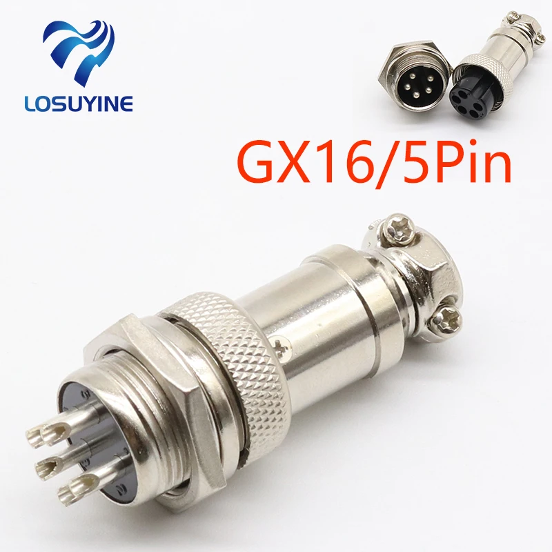 1set GX16 5 Pin Male &amp Female Diameter 16mm Wire Panel Connector L73 Circular Aviation Socket Plug Free Shipping | Обустройство