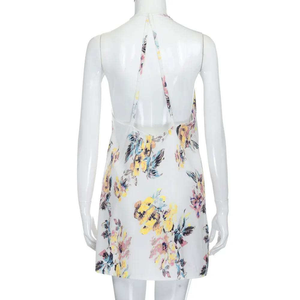 Сексуальное вечернее платье женское летнее с открытой спиной модное без рукавов