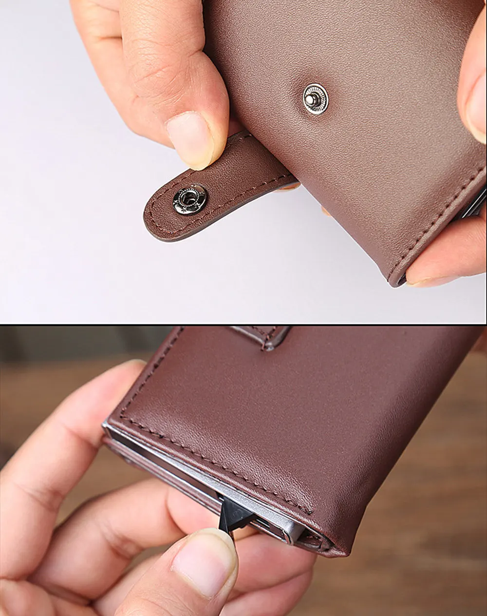 ZOVYVOL натуральная кожа кредитный держатель для карт Анти Rfid id держатель для карт Чехол Мужской кожаный металлический кошелек женский мини кредитный держатель для карт