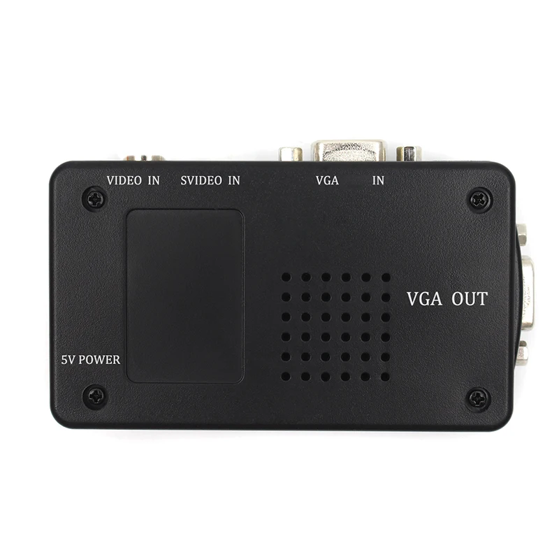S-video Композитный RCA AV в VGA конвертер с питанием постоянного тока для ТВ-ПК конвертер(VGA кабель не входит в комплект