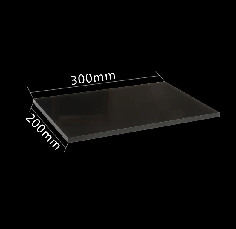 Translucent black Акриловая доска глянцевый многоцветный полупрозрачный пластиковый лист из плексигласа органического стекла полиметилметакрилата 300x200x2,7 мм - Цвет: Translucent black