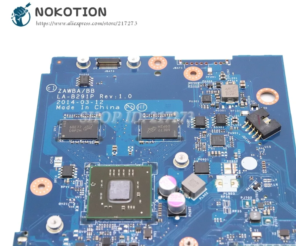 NOKOTION 5B20G37213 ZAWBB LA B291P для Lenovo N50 45 Материнская плата ноутбука A6 6310 CPU DDR3 ATI 8500M R4