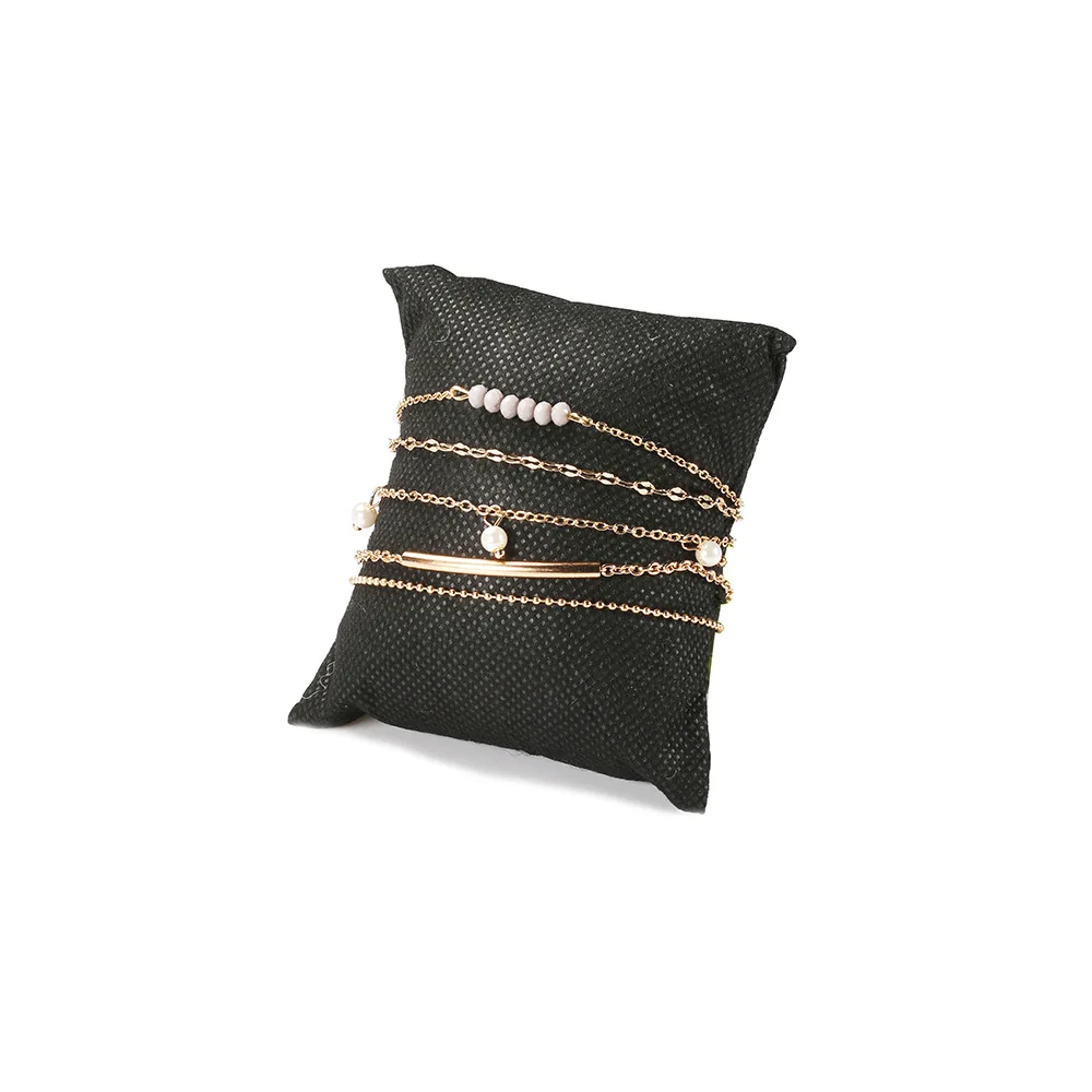 Богемные Модные металлические геометрические золотые браслеты цепочки женские