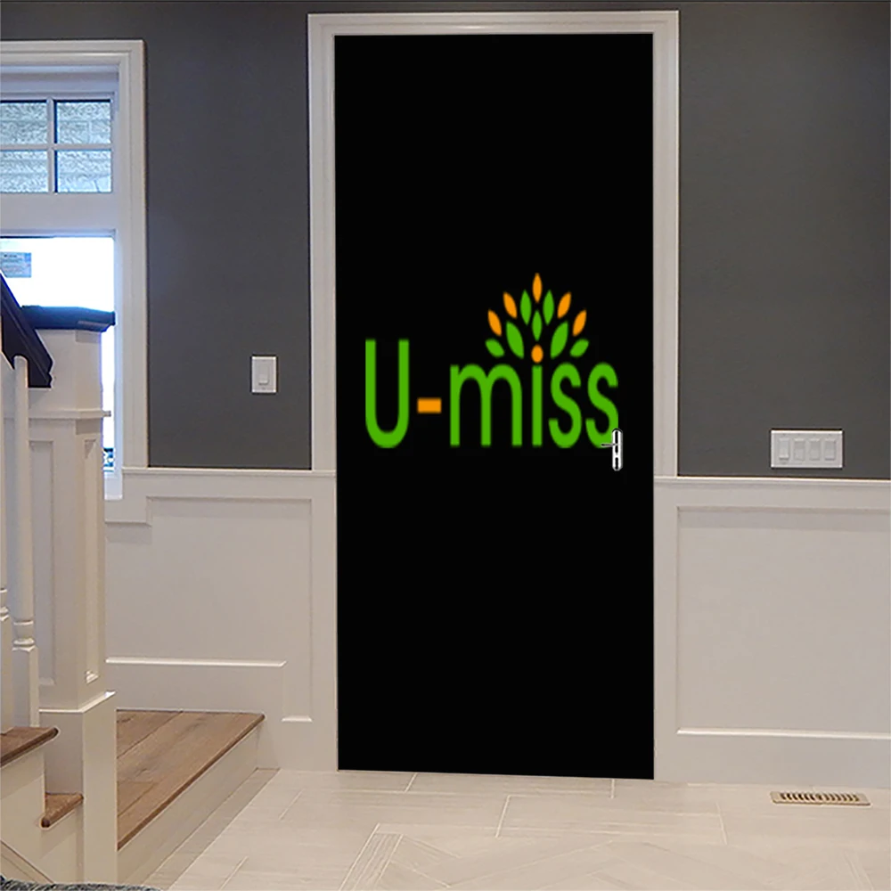 3D дверь стикер ретро старый деревянный зал метро лестницы Цветные Блоки тянет