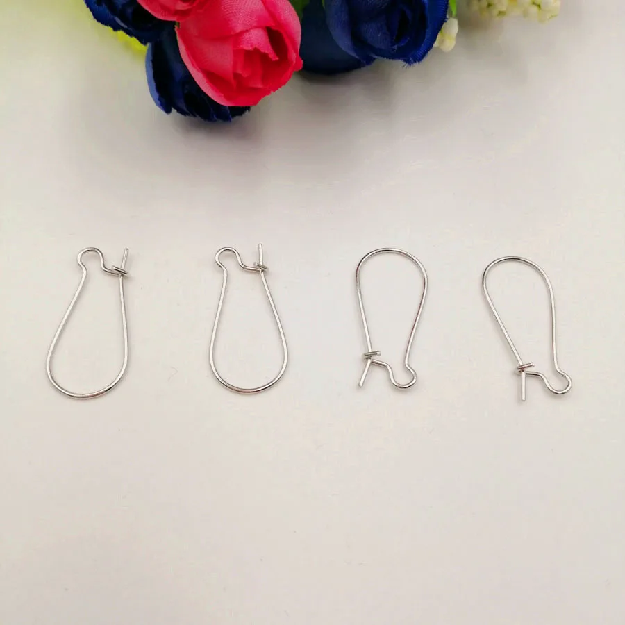 Rhodium --100pcs 10-100 шт, модные большие круглые обручи, серьги, клипса для ушей, серьги для женщин, ювелирные изделия, сделай сам, висячие серьги, аксессуары для изготовления ювелирных изделий - Цвет: Rhodium --100pcs