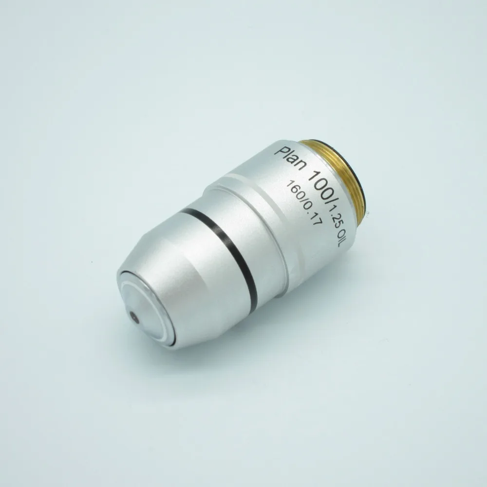 

Top quality 100x/1.25 Oil plan Microscope achromatic Objective lens for biological microscope DIN160 , RMSThread