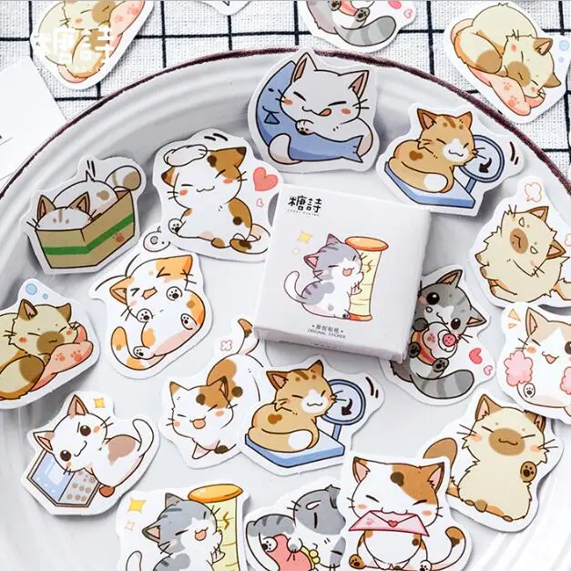B 45 шт./упак. Kawaii наклейки с животными для детей Эсколар Бумага Стикеры ленты Тетрадь декоративные детские наклейки на стены подарок для детей - Цвет: B