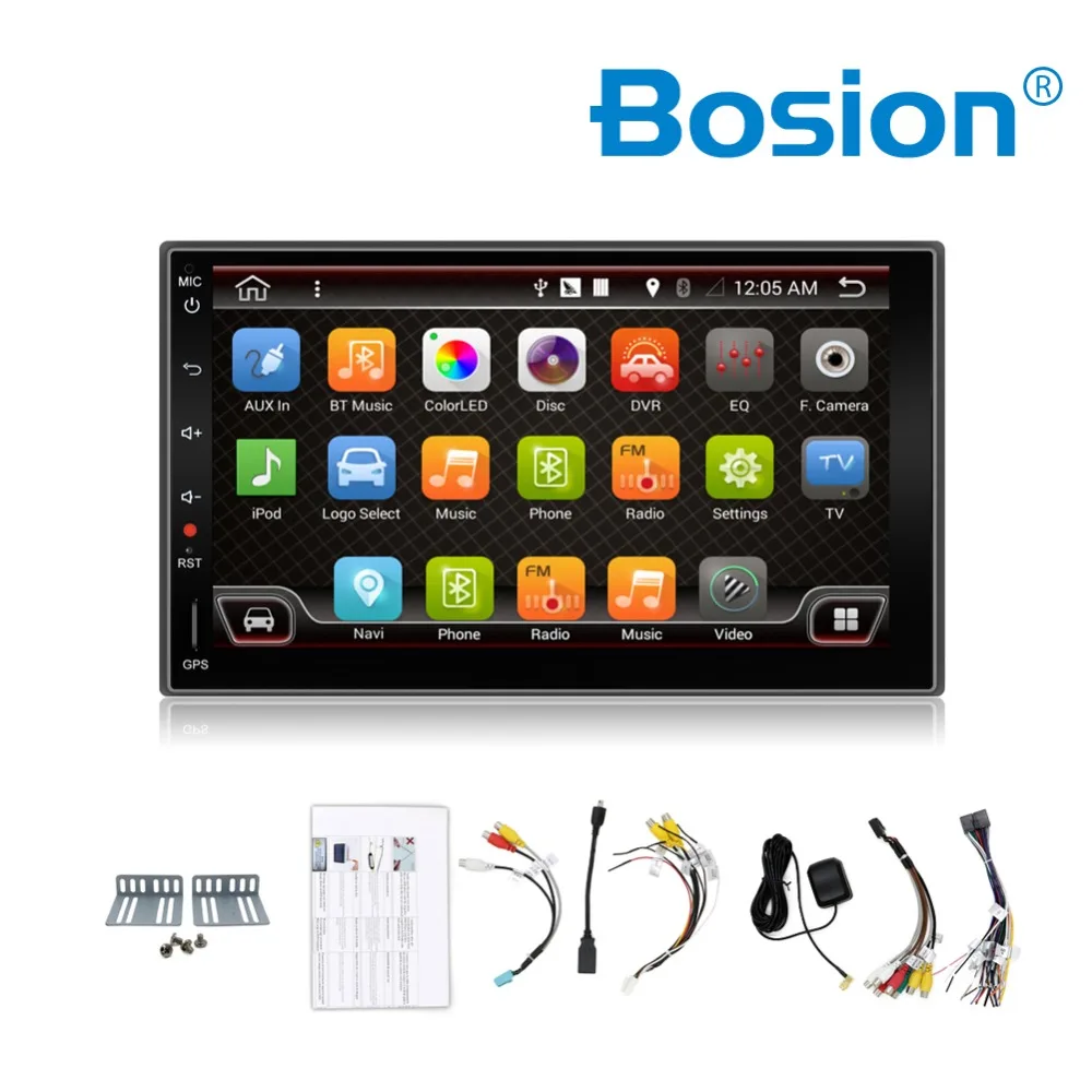 Android 7 1 автомобильный Радио стерео четырехъядерный сенсорный экран Gps Авторадио