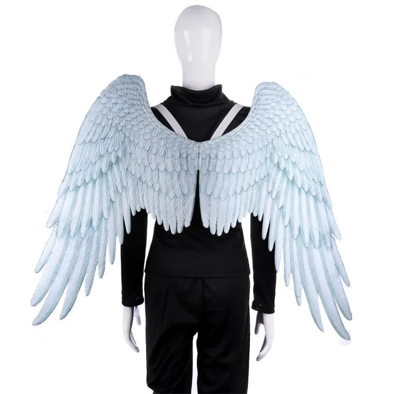 Костюм для косплея мальчиков и девочек супер большой черный белое крыло