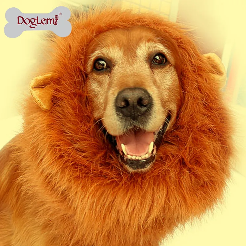 1 шт pet Косплей преображение головные уборы парики Лев Мане зима теплая парик кошка собака костюм