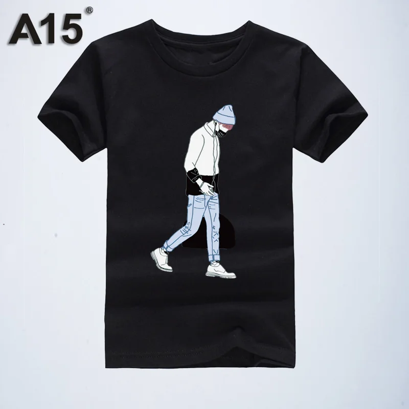K4T6Black A15 больших размеров для мальчиков, футболка для детей, Изделие из хлопка с короткими рукавами на лето на возраст 6, 8, 10, 12 лет, 14 лет, одежда для подростков, топы, футболка для маленьких девочек Футболка - Цвет: K4T6Black