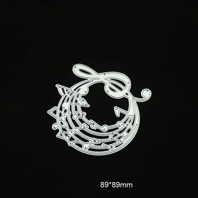 Новые штампы для 2019 музыкальная нот Лунная Рамка Металлическая режущая штамп