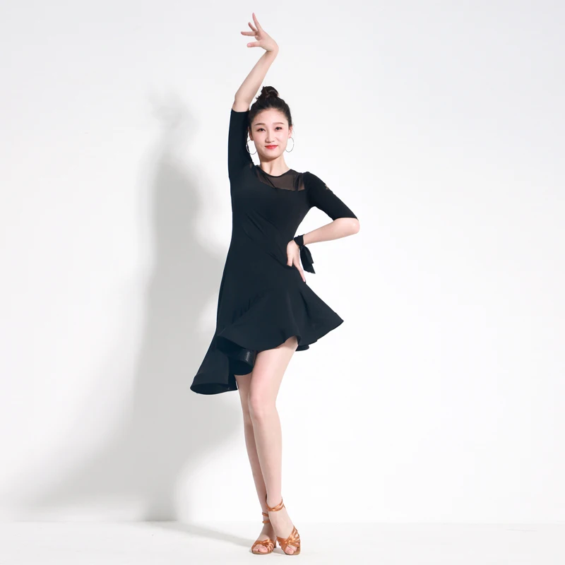black women latin dresses for sale practice dress fringe salsa samba costume dance wear tango costumes | Тематическая одежда и