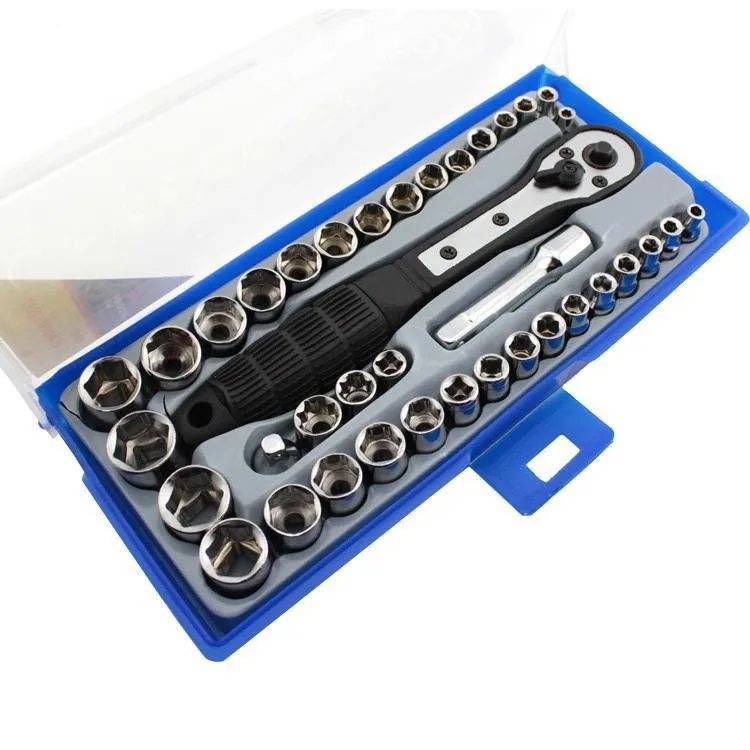 

38PCS Anti Skid Ratchet Wrench Kits CR-V Household Socket Wrenches Durable Socket Sets Free Shipping