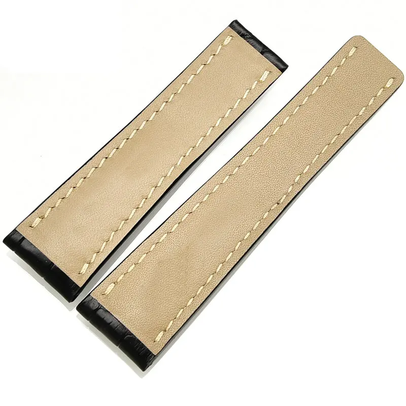 Плюс ремешок черный ремень для часов Ремешок Замена мужской t из натуральной кожи