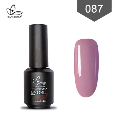 Francheska 087 Верхнее пальто franceska gellak nagels spulletjes базовое пальто Впитывающее гель лак для ногтей Полупостоянный Smalto per unghie - Цвет: Francheska 087