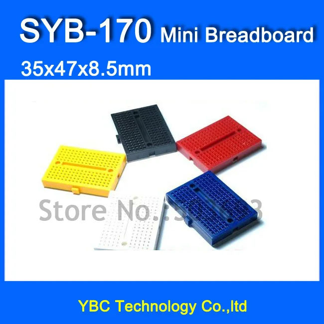 50 шт/партия SYB-170 бесsolderless прототип экспериментальный тестовый мини макеты плат для прототипирования 170 точек связи 35*47*8,5 мм
