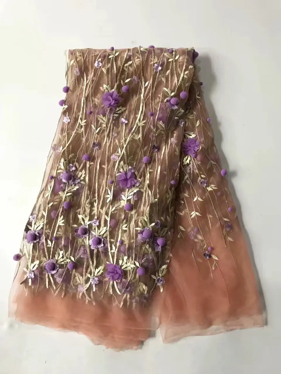 2018 Высокое качество шнур бусины Африканская сеть швейцарское кружево 3D