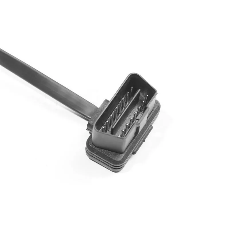 

16 Pin Thin 60CM OBD2 OBD OBDII Auto Car Extension Cable With Switch Type Adapter Connector