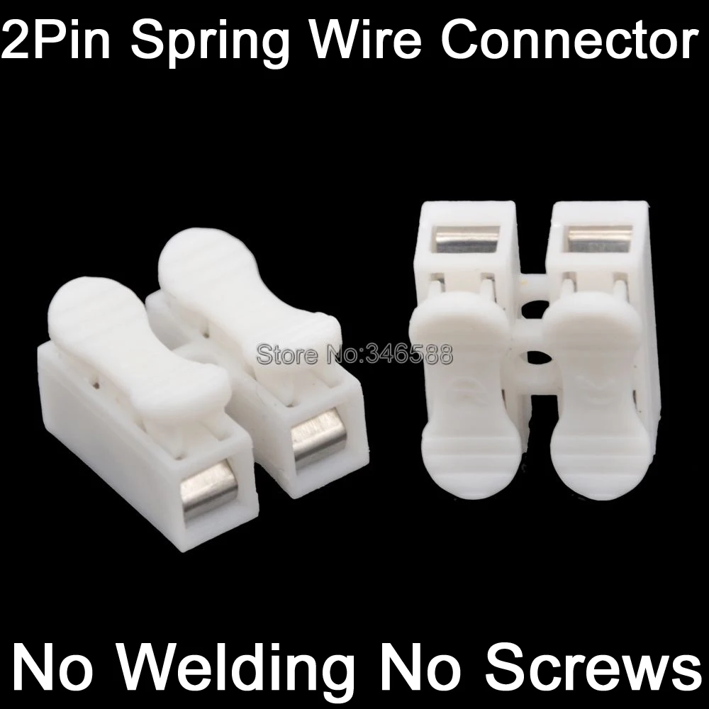 20 шт. 2 штифта контактный пружинный разъем без сварки шурупов Быстрый кабель