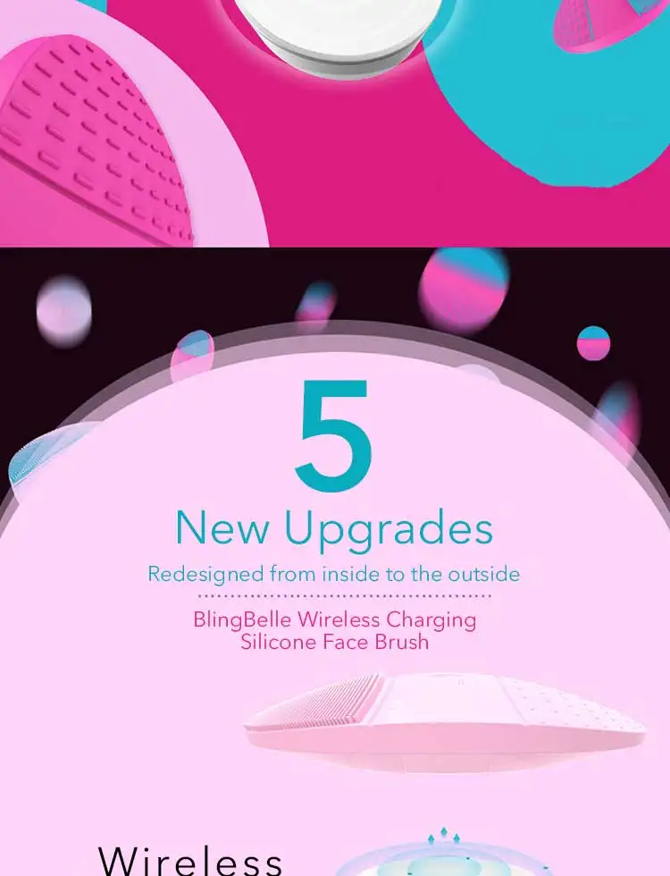 BlingBelle силиконовая электрическая щетка для лица грязная кисточка для чистки пор силиконовая кисть для лица косметологическая для ухода за кожей лица Инструменты