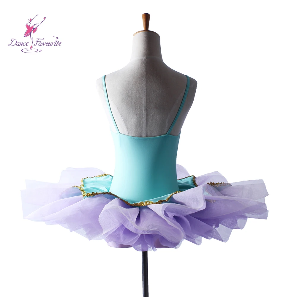 Pale Blue Top Bodice With Lilac Tulle Ballet Dance Tutu Girl Stage Performance Wear Costume | Тематическая одежда и