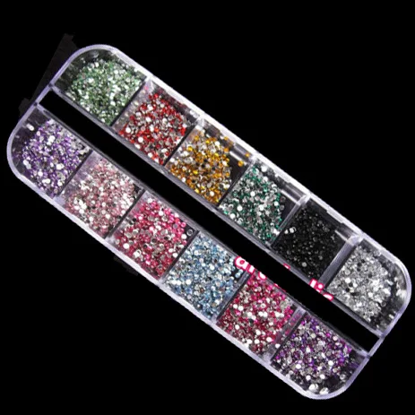 Hot Selling Nail Art Rhinestones Designs 3d DIY Jewelry 2mm Glitter Round Adhesive For Nails Tool Wholesale | Красота и здоровье