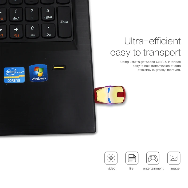 Металлический флеш-накопитель USB 4 Гб 8 Гб пендрайв 16 Гб накопители 32 Гб флеш-карта 64 Гб Железный человек на.