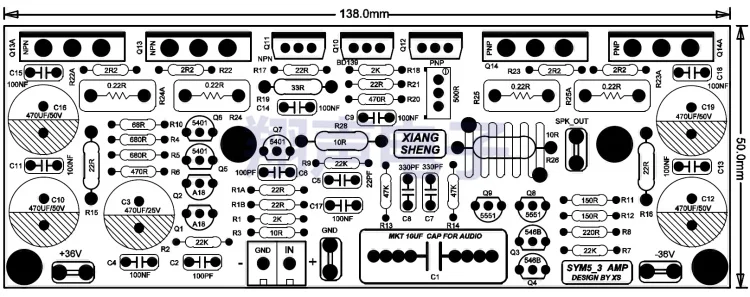 Плата усилителя мощности класс AB 150 Вт PCB на основе Symasym5 3|pcb board|pcb amplifier boardpcb power |