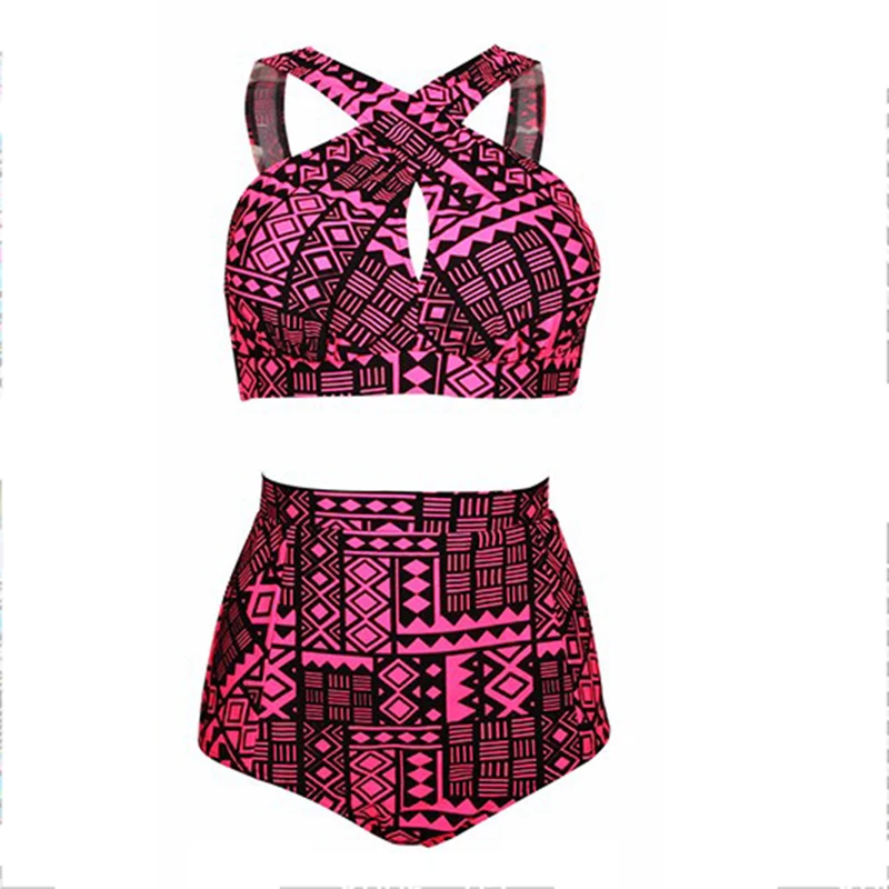 Женский купальник с высокой талией и горловиной размеры до 5XL|swimwear 5xl|swimwear plusswimwear