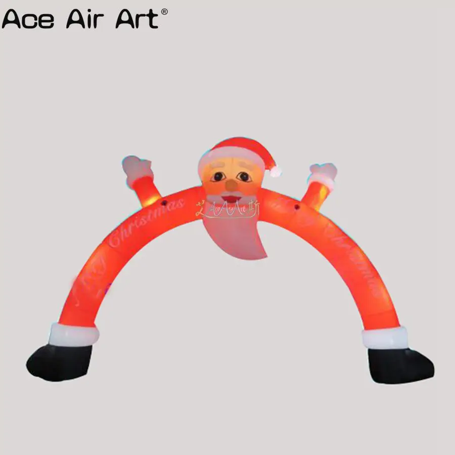 

Led Inflatable Christmas Arch Free Shipping Commercial Santa Claus Arch for Xmas Decoration Inflatable Archway