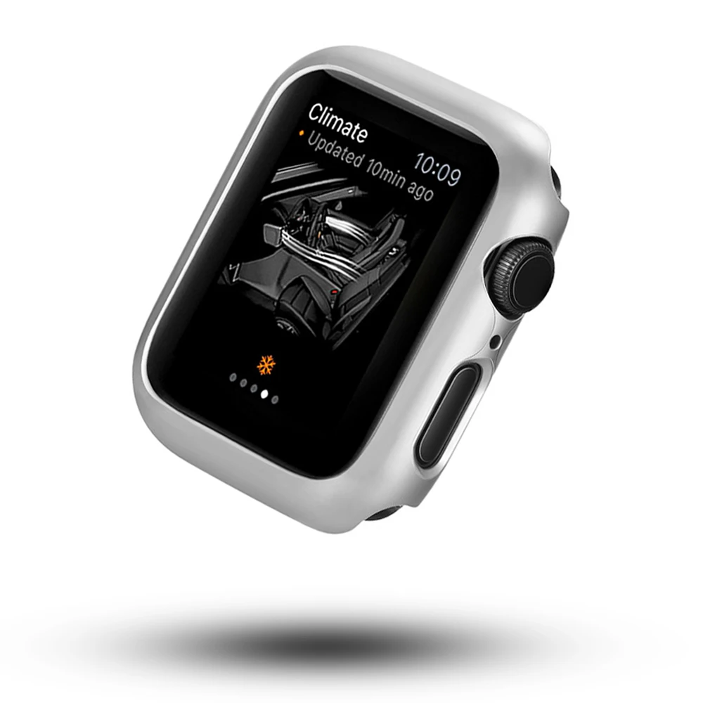 Silver Легкий Пластик бампер для наручных часов Apple Watch чехол серии 5 4 3 2 1 крышка PC Рамка для наручных часов iWatch, 40/44/38 мм/42 мм оболочка аксессуары - Цвет ремешка: Silver