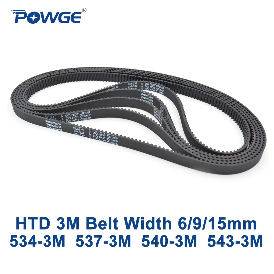 Ремень ГРМ POWGE HTD 3M C = 534 537 540 543 ширина 6/9/15 мм зубья 178 179 180 HTD3M синхронный 181 3 м|3m timing
