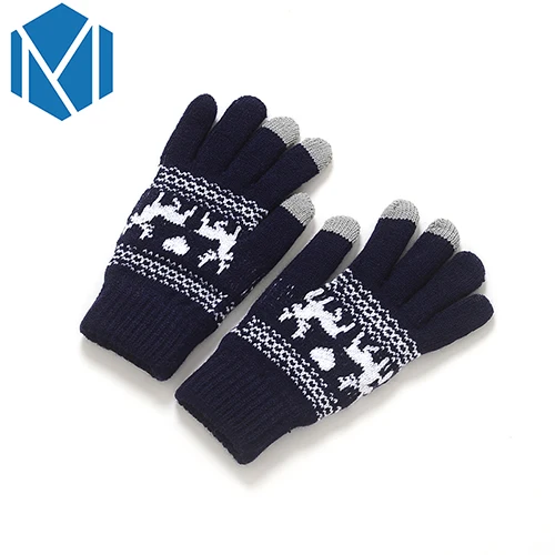 color 5 Miya Mona, модные теплые мужские зимние перчатки с оленем, мягкие женские перчатки на запястье, варежки, мужские утолщенные перчатки для сенсорного экрана, Guantes - Цвет: color 5