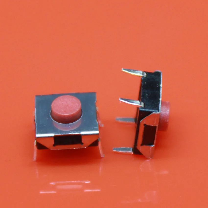 Cltgxdd 5 шт. 6x6x3 1 сенсорный выключатель Вертикальная красная кнопка DIP 4 Pin