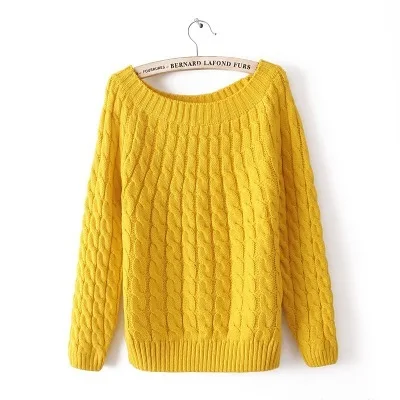 yellow Модный женский базовый свитер, рубашка, пуловер, короткий дизайнерский свободный свитер, винтажный удобный бежевый, желтый, красный, фиолетовый, розовый, синий - Цвет: yellow