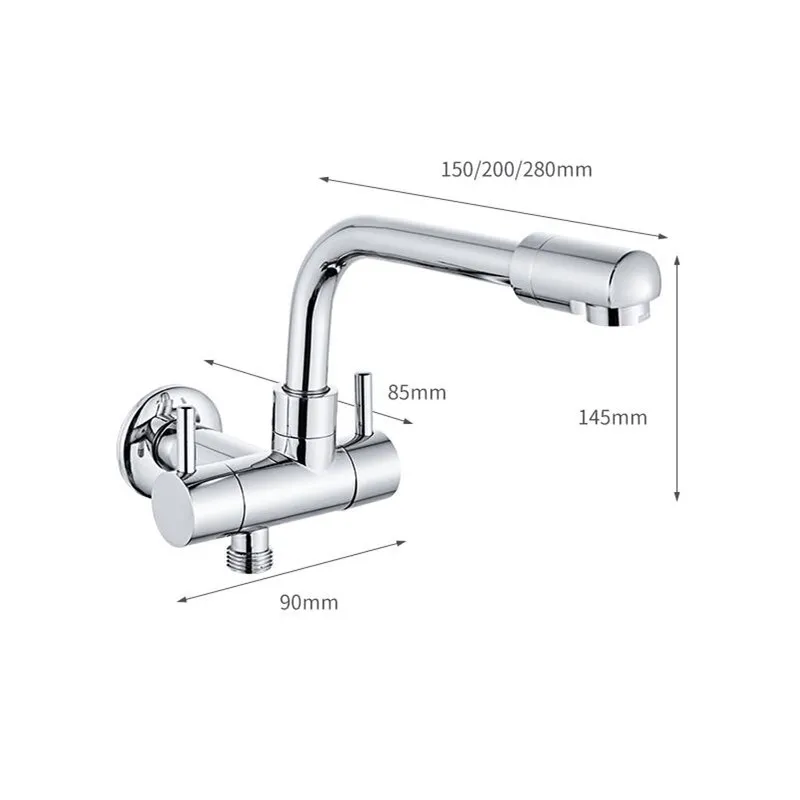 Смеситель для раковины с поворотом на 360 градусов одним холодным настенным