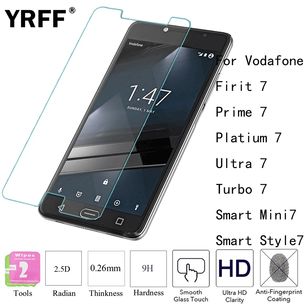 2 шт. 2.5D закаленное стекло защитная пленка для экрана Vodafone Firit Prime 7 / Platium Ultra Turbo Style