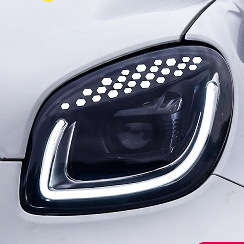 

Car Styling Car Styling For Smart headlights For Smart head lamp led DRL front Bi-Xenon Lens Double Beam all led KIT
